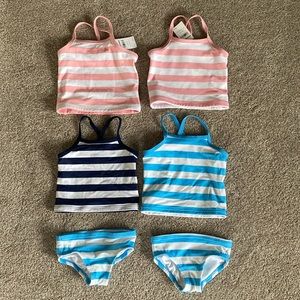 Toddler Girls Hanna Andersson tankini swim suits 2T (80-85)